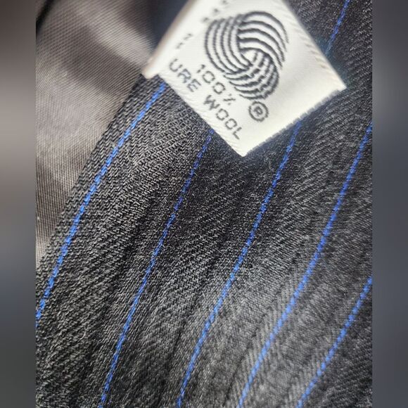 GIANNI wool suit trousers and double breasted blazer pinstripe suit - Picture 9 of 14